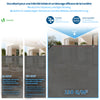 Brise vue occultant en HDPE 230g/m² 1.8x20m avec attaches de fixation gris - voonot.com