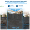 Brise vue occultant en HDPE 150g/m² 1.8x20m avec attaches de fixation anthracite - voonot.com