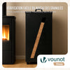 Reservoir à granules pellets avec roulettes facade diagonale 45kg 36x36x76cm noir - voonot.com