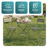 Set de Bistro en metal 1 table 2 chaises Gris - voonot.com