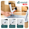 Marche pied pliable en acier portable 3 hauteurs reglables plateforme antiderapante 38x26cm blanc - voonot.com