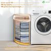 Panier a linge en bambou d’angle avec couvercle 58L - voonot.com