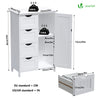 Meuble de salle de bain rangement 4 tiroirs 1 porte 82x55x30cm blanc - voonot.com