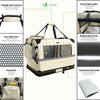 Sac transport pliable chien chat caisse cage portable 50x35x36cm beige - voonot.com