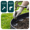 Bordure de jardin PE flexible 10m avec piquets anthracite - voonot.com