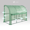 Serre de jardin hivernage murale adossee avec bache PE 300x100x180cm vert - voonot.com