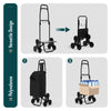 Chariot de courses pliable monte escalier noir - voonot.com