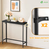 Console table style industriel en metal et MDF 75x24x75 cm Noir - voonot.com