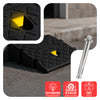 Lot de 2 Rampes de Trottoir en Polypropylene 25x27x7 cm Noir