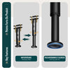 Lot de 4 Pieds de meubles lits Hauteur reglables 18-32 cm en metal noir - voonot.com