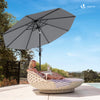 Parasol inclinable 2.70 x 2.40m avec housse de protection gris - voonot.com