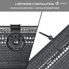 Brise vue occultant en HDPE 150g/m² 1.5x10m avec attaches de fixation anthracite - voonot.com