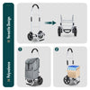 Chariot de course pliable aluminium 2 roues gris - voonot.com