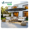 Parasol Jardin Double Aluminium 270 x 460 cm gris - voonot.com