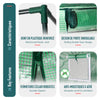 Serre de jardin Serre tomates avec porte et fenetres moustiquaire bache PE renforcee 135g/m2 200x77x170cm Vert - voonot.com