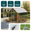 Enclos poulailler en metal galvanise et grillage avec bache PE 200x200x200cm - voonot.com