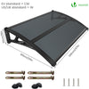 Auvent de porte marquise 120x80 cm en Polycarbonate anti UV Anthracite - voonot.com