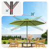 Parasol de jardin inclinable avec aeration et sac bandouliere 270cm vert olive - voonot.com