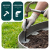 Bordure de jardin plastique flexible 20m avec piquets gris - voonot.com