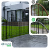 Lot de 10 Clotures de Jardin Decorative en Metal 33x61 cm Noir