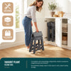 Tabouret pliant antiderapant 39x32x40 cm plastique gris - voonot.com