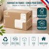 Lot de 20 cartons de demenagement stockage 45L Fabrique en France 50x30x30cm - voonot.com