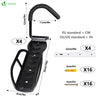 Lot de 4 supports de velo mural rangement suspendu noir - voonot.com