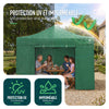 Tonnelle de jardin renforcée 3x3m pliable Barnum avec 4 parois latérales et fenêtres vert - voonot.com