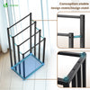 Porte serviettes sur pied autoportant 4 niveaux noir - voonot.com