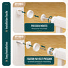 Barriere de securite a pression sans percage Largeur 103-110cm Metal blanc - voonot.com