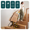 Chariot de courses pliable avec siege Jaune - voonot.com