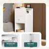 Lot de 2 Table de chevet d’appoint avec tiroir et compartiment 25x30x66cm blanc - voonot.com