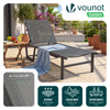 Lot de 2 Bain de soleil transat aluminium en textilene 190x62x31cm gris - voonot.com