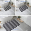 Lot de 2 Tapis de Bain Antidérapant chenille microfibre 60x90cm gris - voonot.com