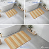 Lot de 2 Tapis de Bain Antidérapant chenille microfibre 60x90cm beige - voonot.com