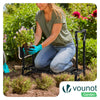 Agenouilloir tabouret de jardin 2 en 1 avec pochette de rangement EVA noir