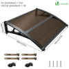 Auvent de porte marquise 120x80 cm transparent en Polycarbonate anti UV Marron - voonot.com