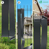 Kit de lamelles occultantes PVC brise vue 300m x 4.7cm avec 600 clips Noir - voonot.com