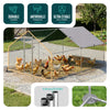Enclos poulailler en metal galvanise et grillage avec bache PE 400x300x200cm - voonot.com
