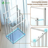 Porte serviettes sur pied autoportant 4 niveaux blanc - voonot.com
