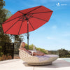 Parasol inclinable 2.70 x 2.40m avec housse de protection rouge - voonot.com