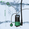 Pompe evacuation pour eaux chargees 8000L/H profondeur 7m vert - voonot.com