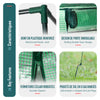 Serre de jardin Serre tomates avec grande porte enroulable bache PE renforcee 135g/m2 100x50x150cm Vert - voonot.com