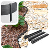 Bordure de jardin PE flexible 20M x 8 CM avec piquets gris - voonot.com