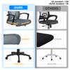 Fauteuil de Bureau Ergonomique pivotant avec dossier toile respirant Gris - voonot.com