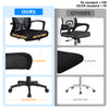 Fauteuil de Bureau Ergonomique pivotant avec dossier toile respirant Noir - voonot.com