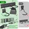 Support mural rangement pour 4 velos et 2 casques rails et crochets metal noir - voonot.com