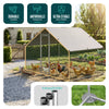 Enclos poulailler en metal galvanise et grillage avec bache PE 300x200x200cm - voonot.com