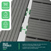 Lot de 11 dalles clipsables exterieures 30x30cm modulaire plastique anthracite - voonot.com