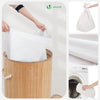 Panier a linge en bambou rond avec couvercle 58L - voonot.com